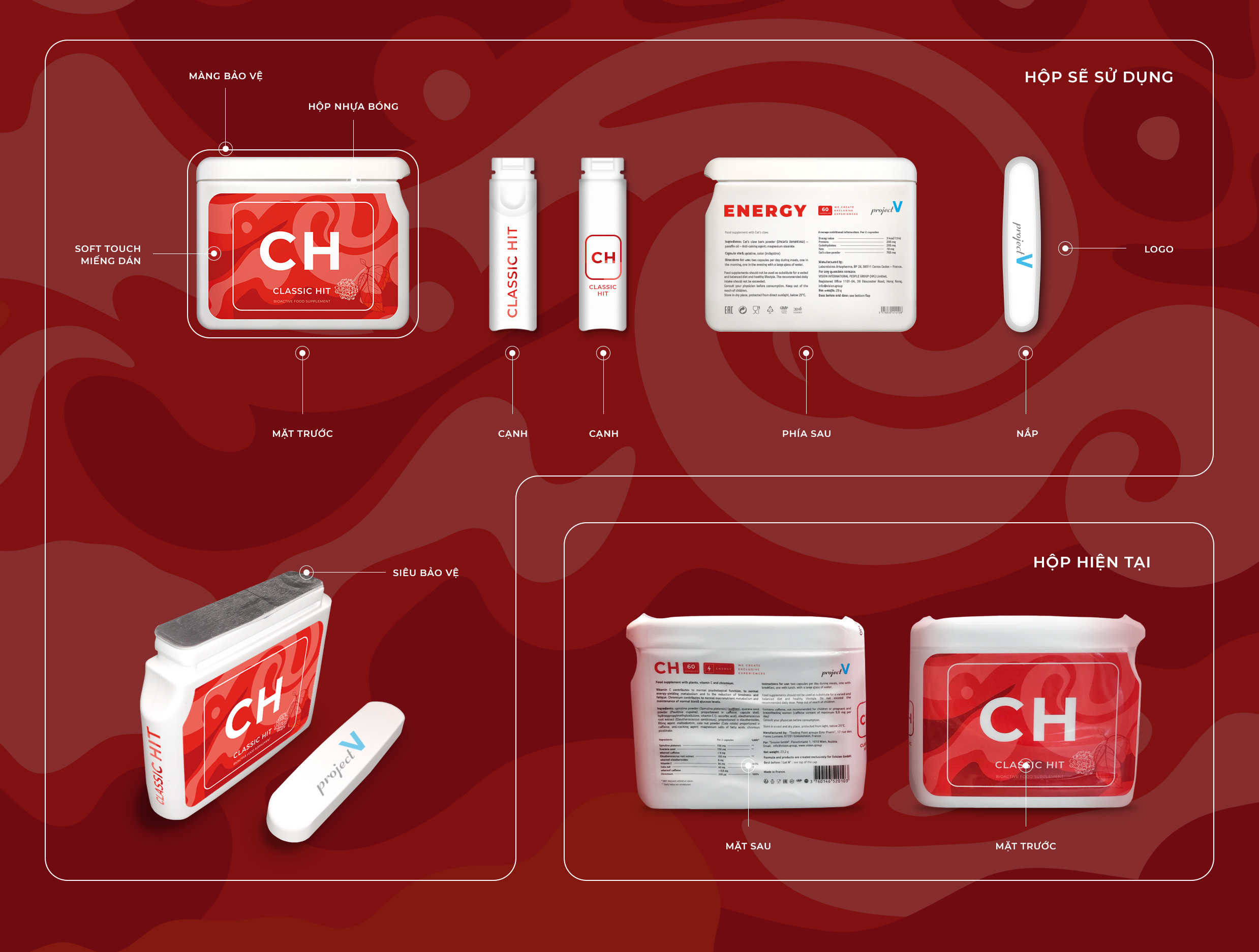 Thực Phẩm Sức Khỏe CH Classic Hit - Nguồn Năng Lượng - PROJECT V - Hộp 60 Viên - Xuất xứ Pháp, Hàng Chính Hãng