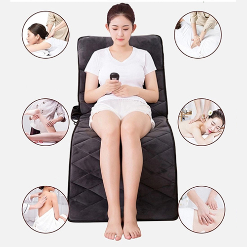 Nệm (Đệm) Massage Toàn Thân Nikio NK-151 - Con Lăn Xoa Bóp Cổ Vai Gáy, 10 Động Cơ Matxa Rung Toàn Thân, Kết Hợp Nhiệt Sưởi Và Túi Khí Nâng Đỡ Cột Sống, Hỗ Trợ Điều Trị Đau Nhức Lưng