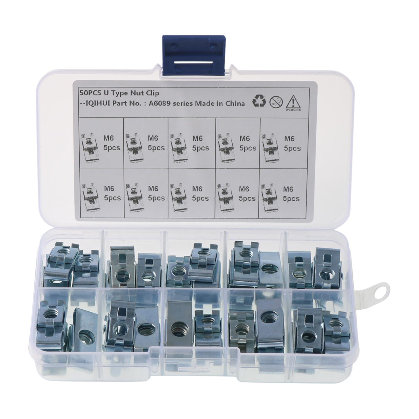 M6 Thread Clip Nut Set Interior Accessories Fixing Nut Fastener for Car Panel Motorcycle Spare Parts