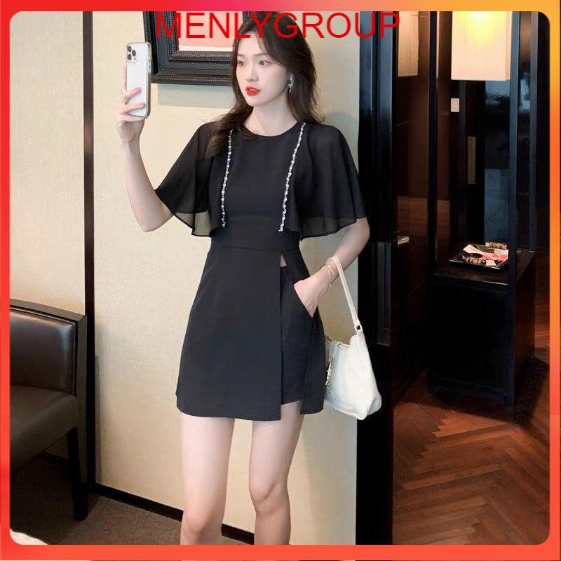 SÉT BỘ SHORT ĐEN TAY CÁNH TIÊN
