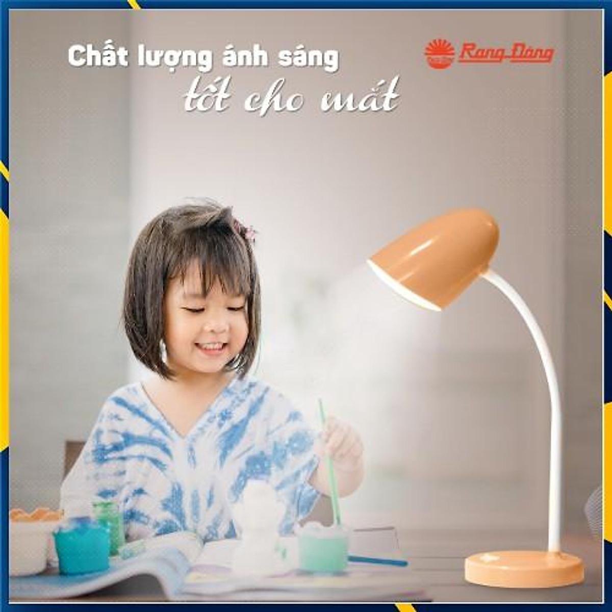 Đèn Học Để Bàn, Chip LED SUNLIKE Ánh Sáng Trung Thực và Bảo Vệ Mắt. Mã sản phẩm RL38.LED - 6W - Hàng chính hãng - VÀNG CAM