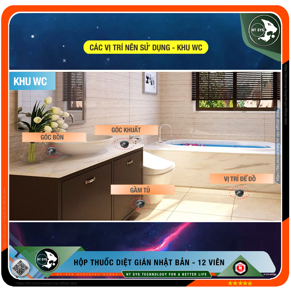 Thuốc Diệt Gián Nhật Bản HT SYS EARTH - Hộp 12 Viên - Cách Diệt Gián An Toàn Hiệu Quả Cho Con Người Và Vật Nuôi