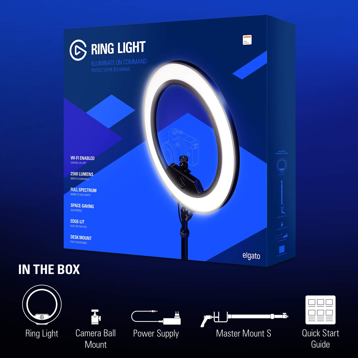 Thiết bị đèn hắt sáng Elgato Ring Light_Mới, hàng chính hãng