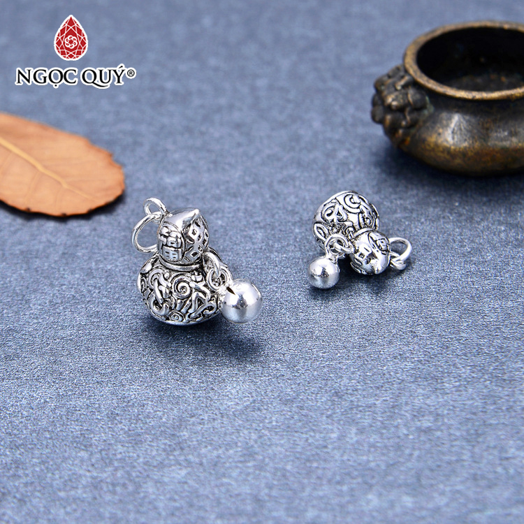 Charm bạc hồ lô treo - Ngọc Quý Gemstones