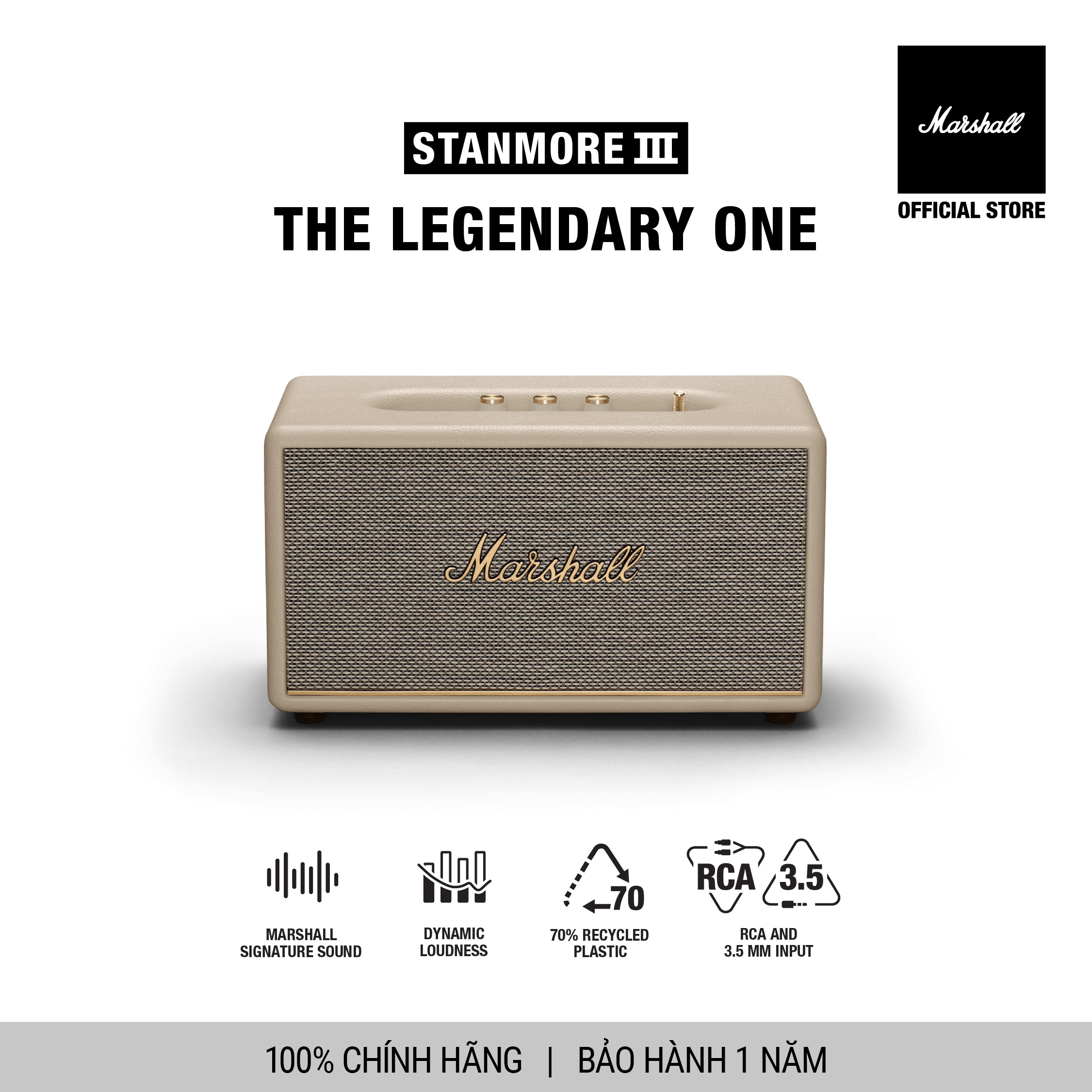 Loa Bluetooth Marshall Stanmore III - Hàng chính hãng