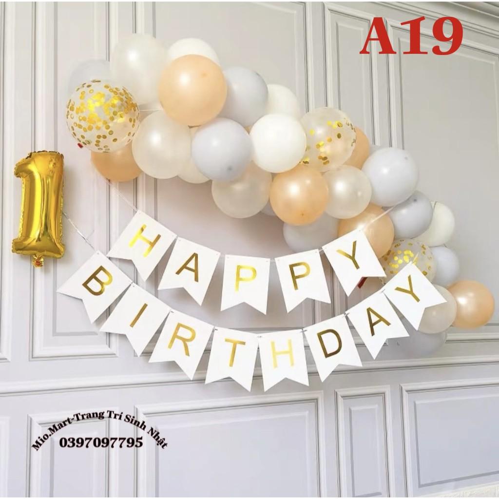 Combo Trang Trí Sinh Nhật Bé Trai Bé Gái Dễ Trang Trí Tại Nhà,Tặng Kèm Bơm Bóng,Băng Keo,Bóng Bay BB13