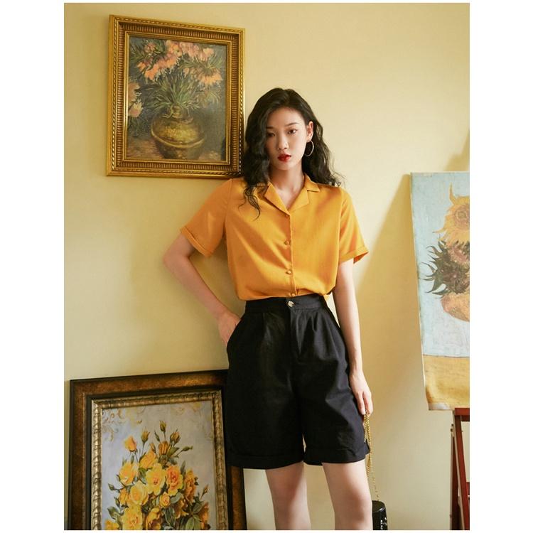 Áo Sơ Mi Nữ Ngắn Tay, Sơ Mi Công Sở Chất Vải Cao Cấp Dáng Suông, Form Chuẩn, Màu Cơ Bản Mặc Tôn Dáng.