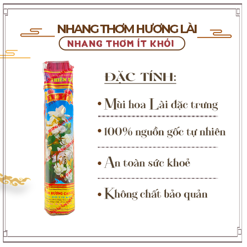 Nhang Thơm Hương Lài Nồng Nhẹ Thiên Lộc An Toàn Cho Sức Khỏe - 4 Tấc Bó Nhỏ 250 Nén