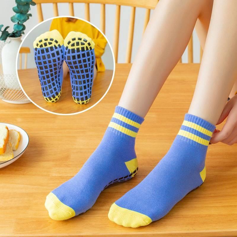 Vớ tấm bạt không trượt, Yoga Pilates Bầy bó sát với áo khoác, đôi vớ cotton chống trượt trong nhà Color: black Size: L