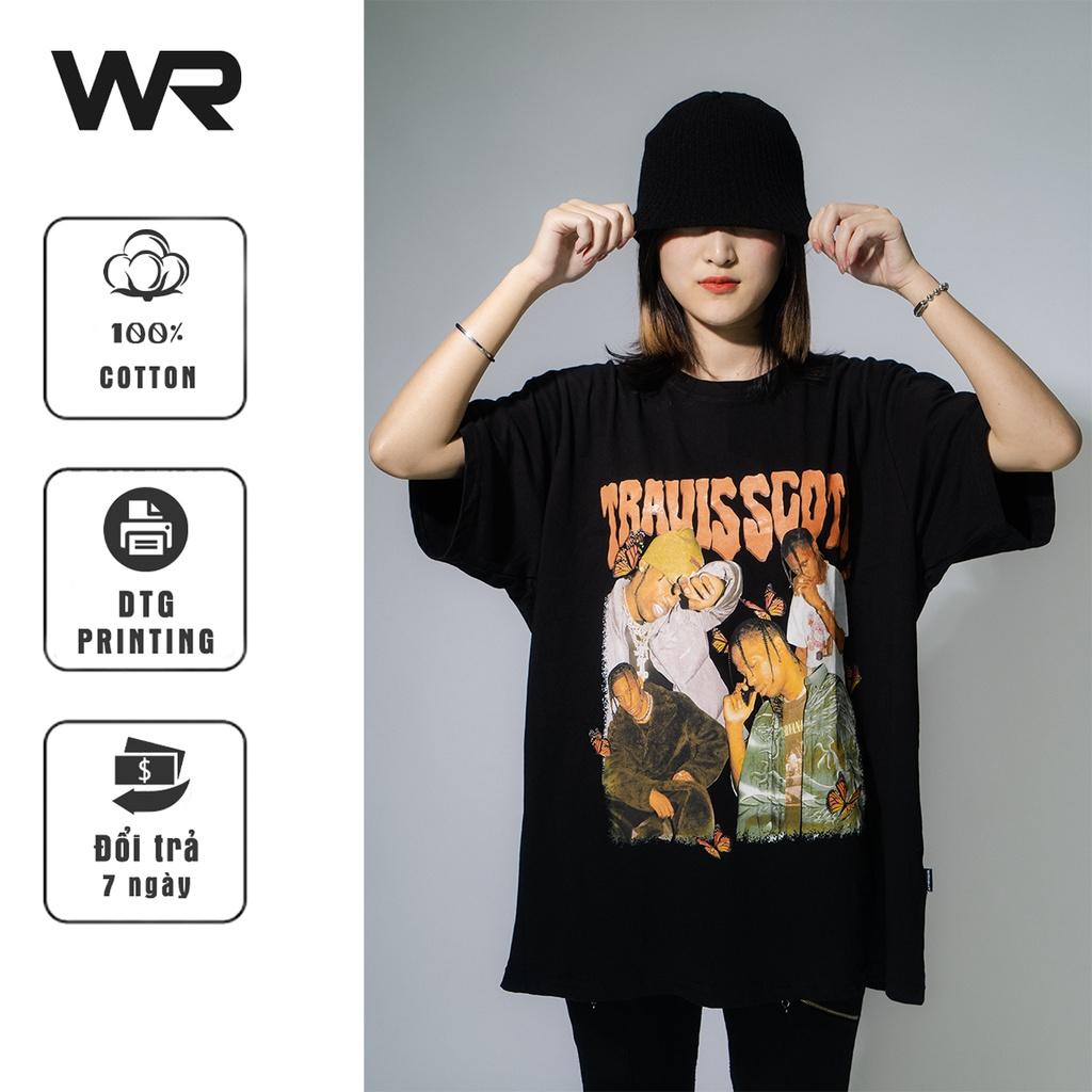 Áo thun phong cách rapper Travis Scott Flexer form rộng 100% cotton
