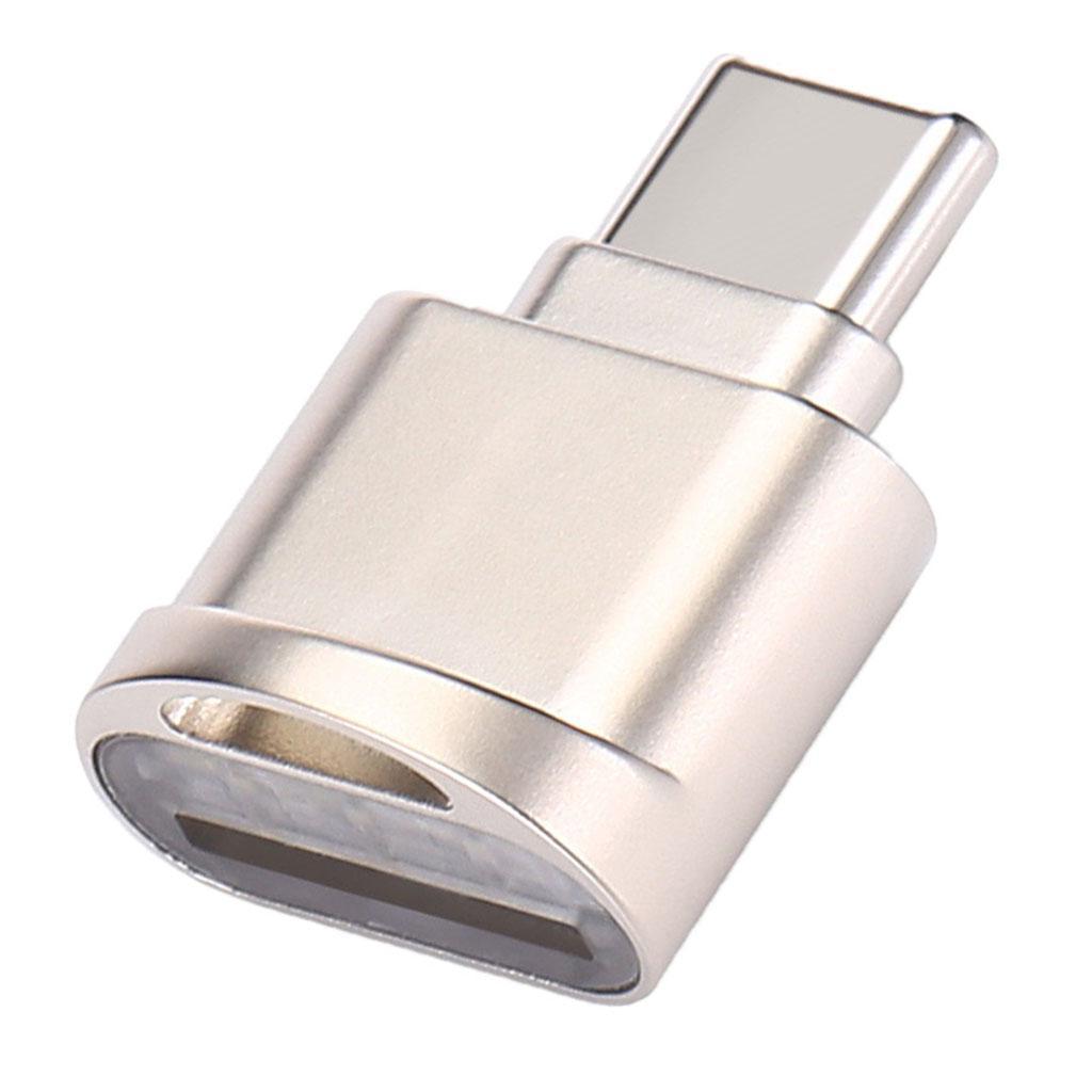 USB 3.1 Type-C to TF Card Reader OTG Adapter for Micro Card-Golden