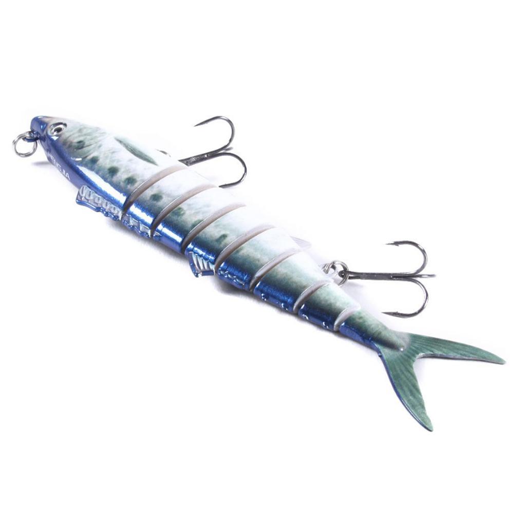 8 Segment Multi Jointed Fishing Lure Bionic Bait Eel Swimbait Blue