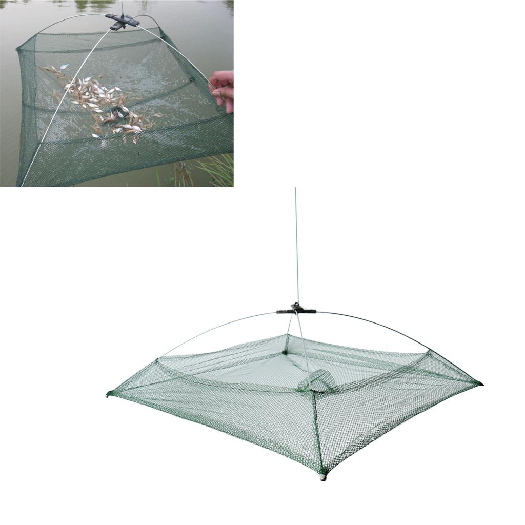 Fishing Foldable Mesh Baits Trap Umbrella Cast Dip Net Crab Shrimp Net Cage
