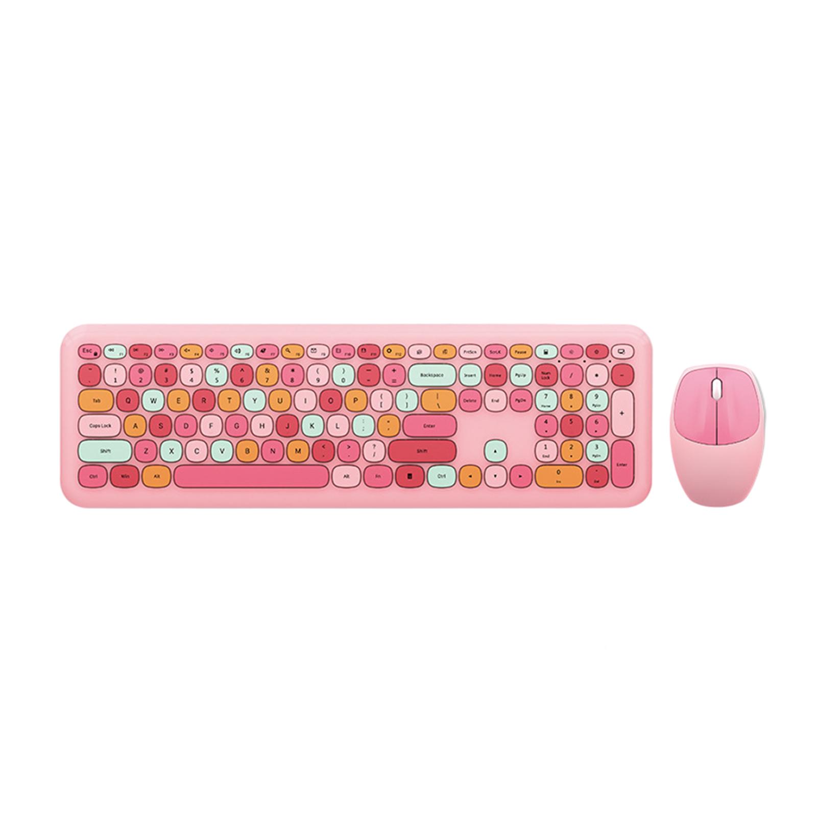 Mini Multi-Colour Wireless 2.4G Keyboard Mouse Set for Computer