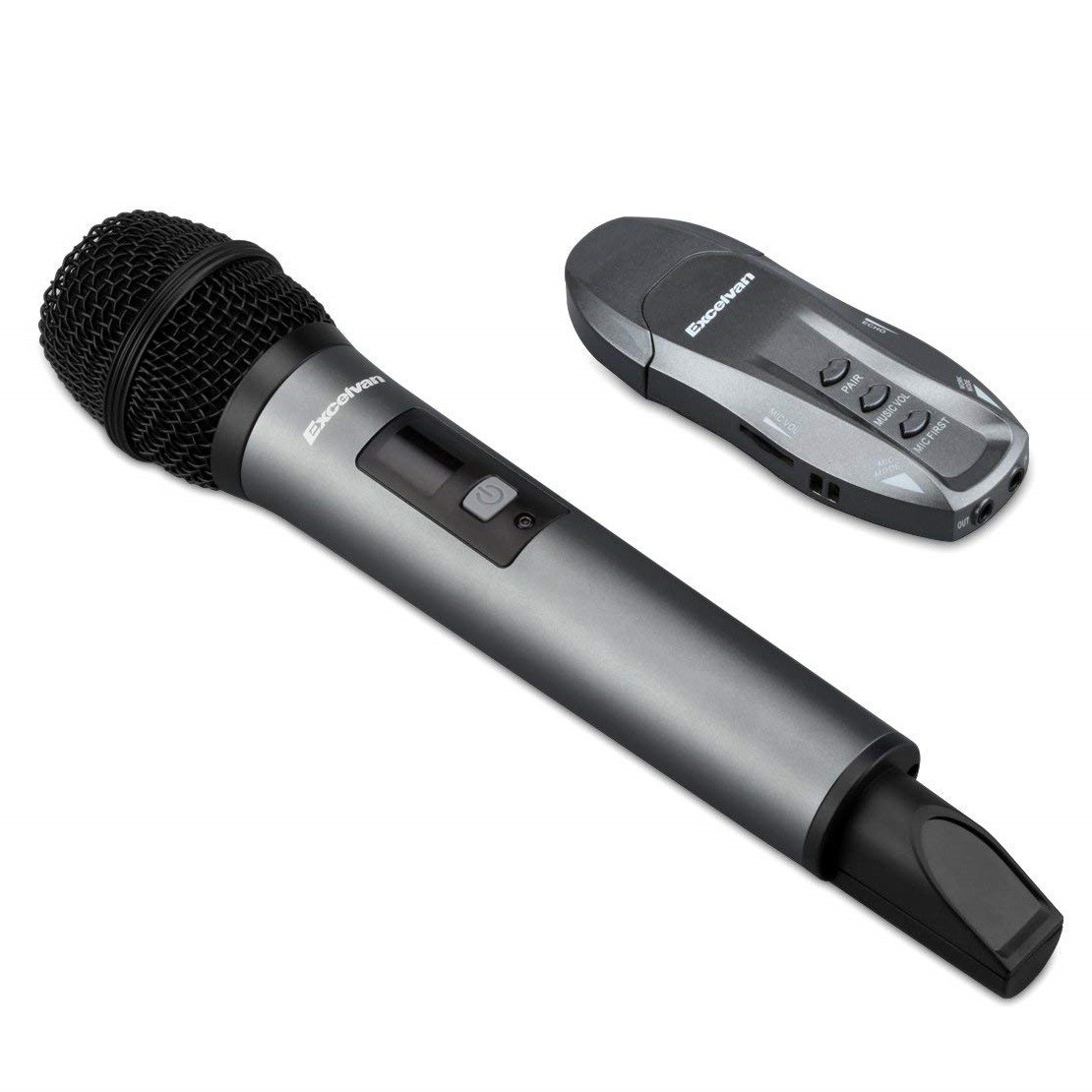 Micro Karaoke không dây Excelvan K18V 01 mic VHF - Hàng Chính Hãng