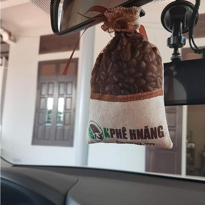 Túi thơm cà phê 100% nguyên chất khử mùi, chống say tàu xe