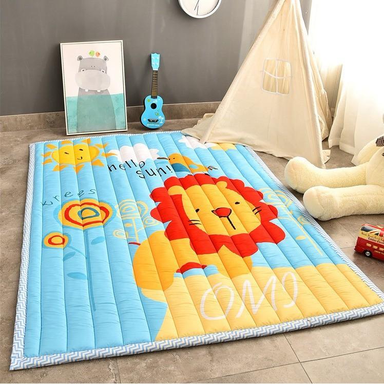 Thảm Mat Korea cao cấp hình Sư tử Hello sun