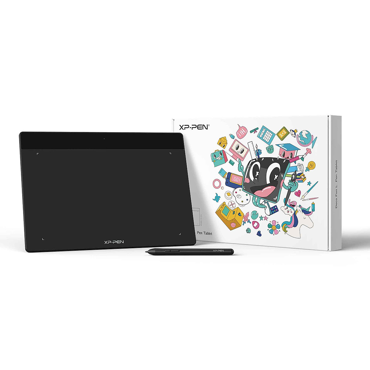 Bảng Vẽ Điện Tử XP-Pen Deco Fun L 10X6.27 inch Android Hỗ Trợ Cảm ứng Nghiêng kèm Bút Vẽ Không Sạc P01 - Hàng Chính Hãng - Red