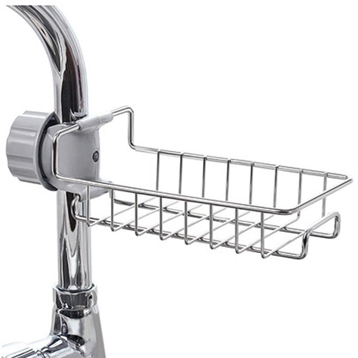 Giá Gắn Vòi Nước - Đựng Vật Dụng Nhỏ, Chai Lọ - Làm Từ inox SUS 304 Chống Gỉ