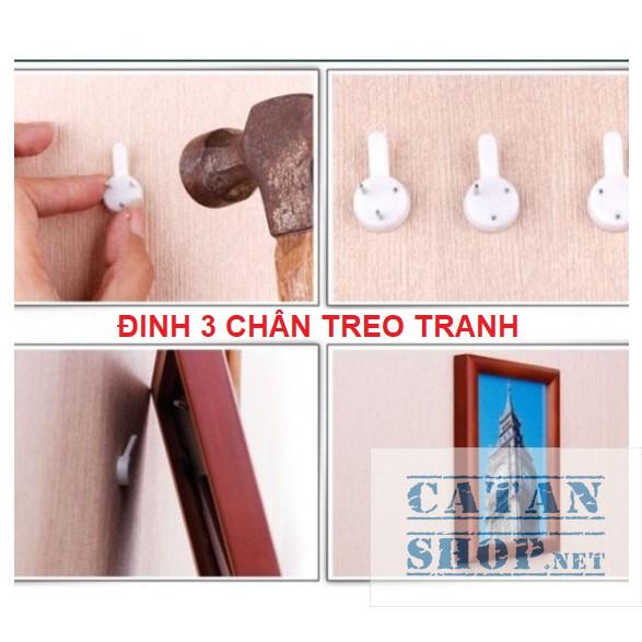 Đinh treo khung tranh 4 chân treo tranh ảnh, móc chìa khóa,móc treo đồ không cần khoan tường GD382-DinhTT-4ch