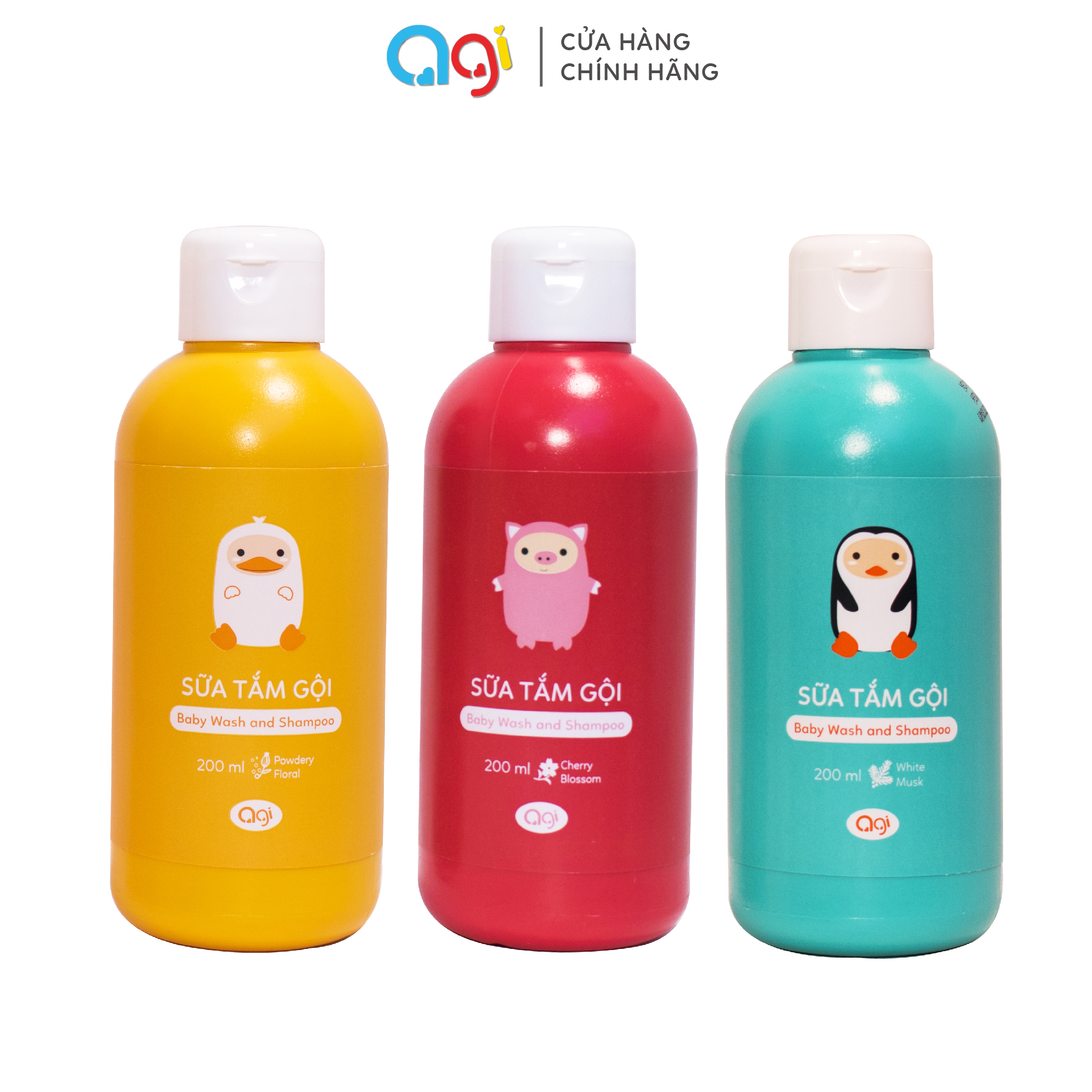 Sữa tắm gội Agi 2 in 1 200ml