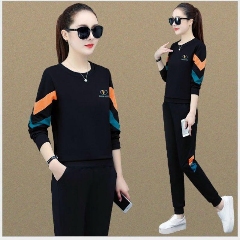 SÉT BỘ THỜI TRANG PHỐI MÀU LOGO THÊU SẮC NÉT