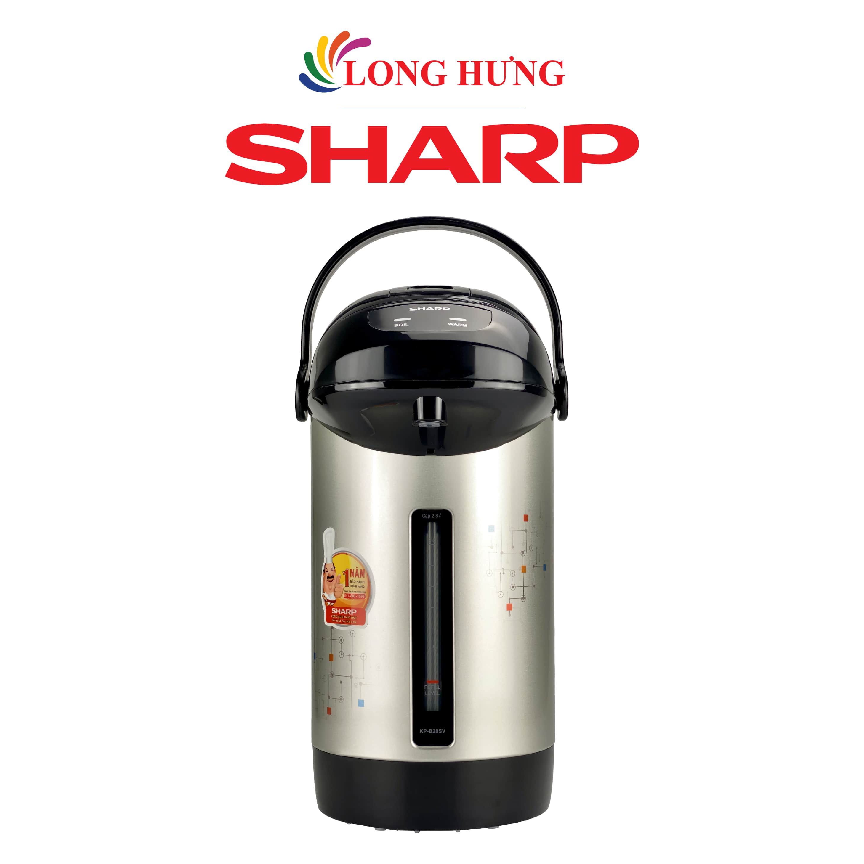 Bình thủy điện Sharp 2.8 lít KP-B28SV - Hàng chính hãng