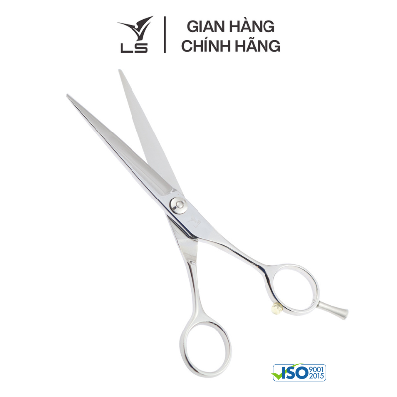 Kéo cắt tóc LS lưỡi thẳng quai cân đối xứng đỡ ngón tháo rời CB15/6.0