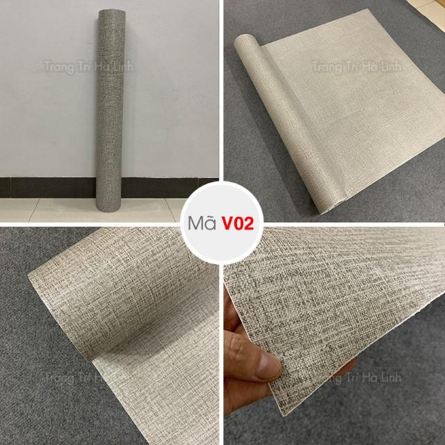 Giấy dán tường trơn giả vải sang trọng tự dính khổ 1.2m cho phòng khách, phòng ngủ