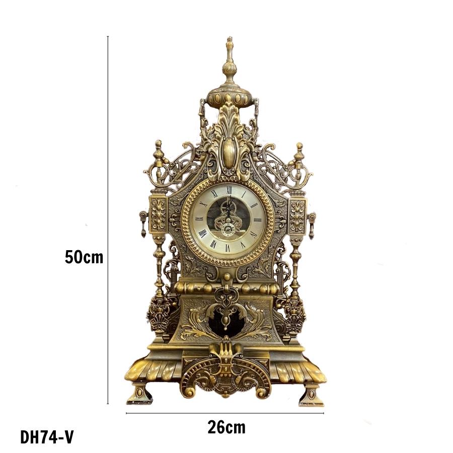 Đồng hồ để bàn thuần đồng phong cách tân cổ điển DH74-DV