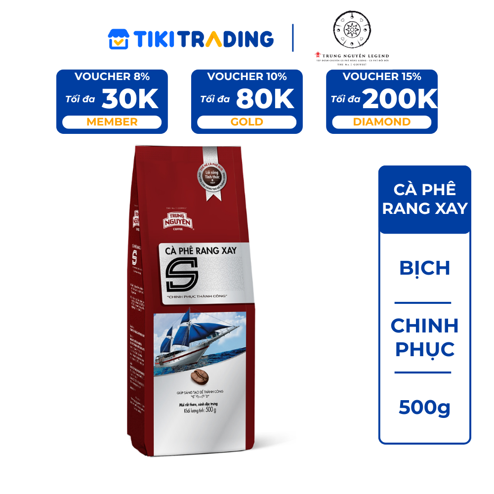 Trung Nguyên Legend - Cà phê rang xay S Chinh phục - Bịch 500gr