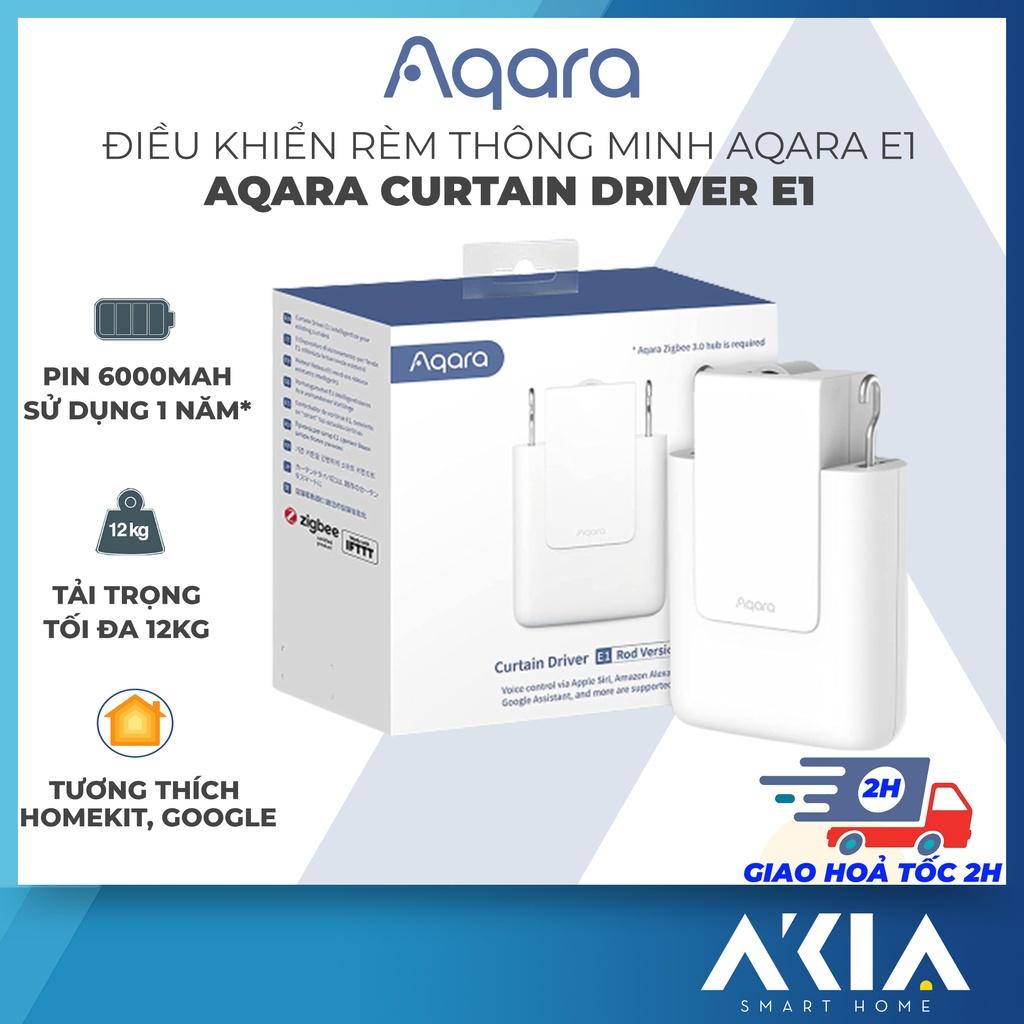 Motor rèm tự động Dùng Pin Aqara Curtain Driver E1, 2 phiên bản Track và Rod, pin 6000mAh, tải trọng đến 12kg