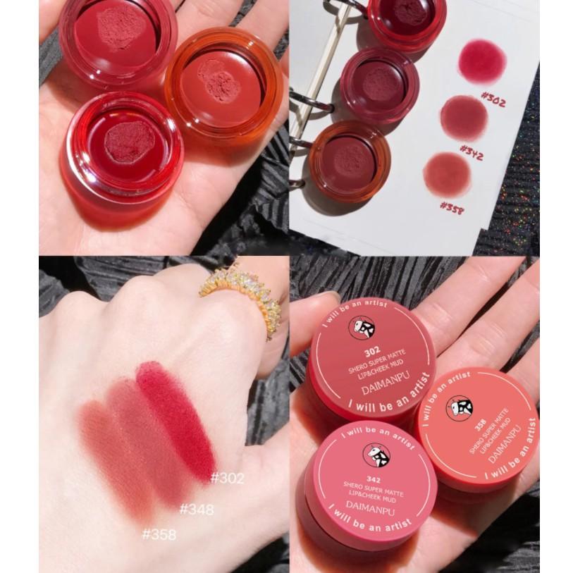 Son bùn lì Daimanpu Shero Matte Lip&Cheek Mud