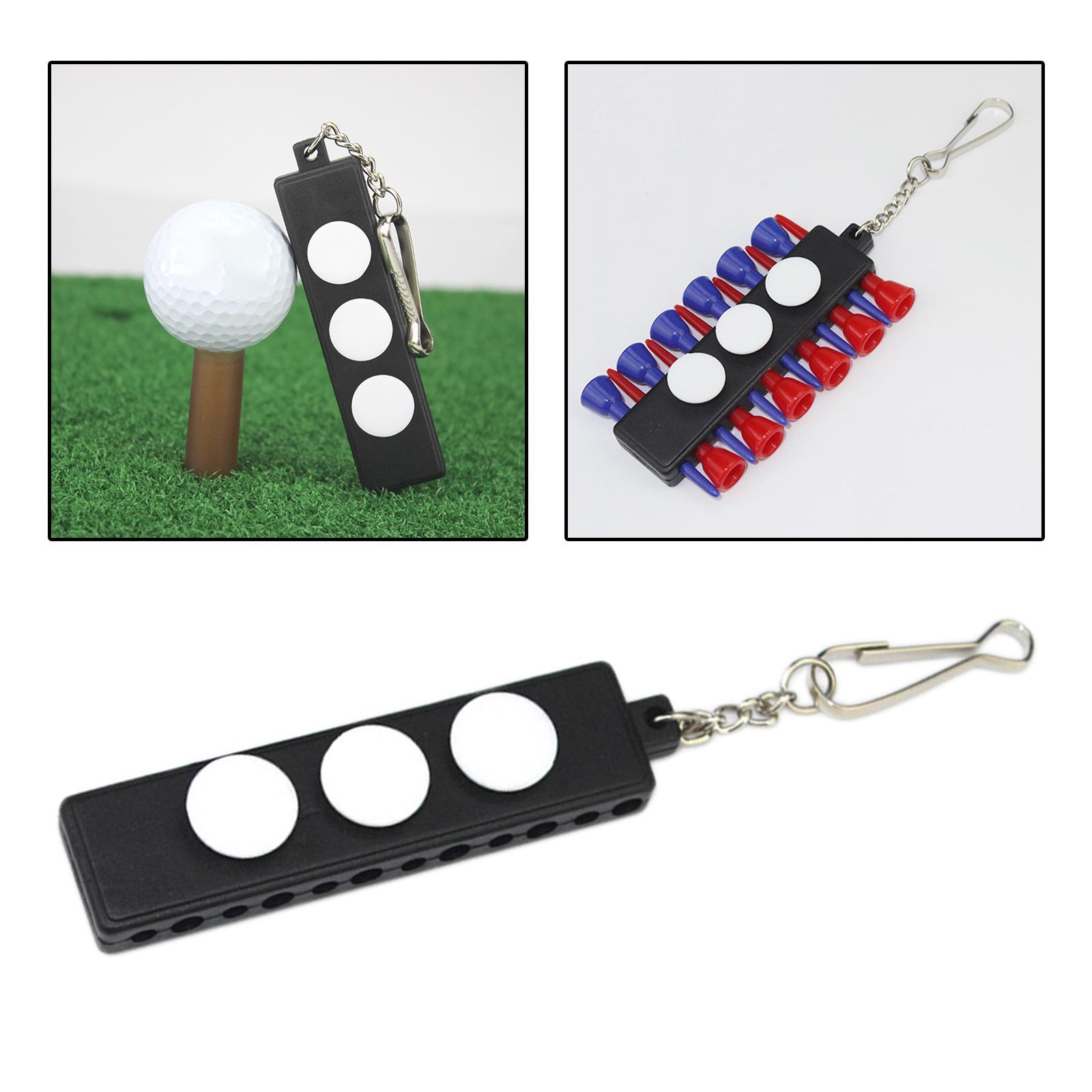 Golf Tee Holder Carrier with 12 Golf Tees and  Markers Men