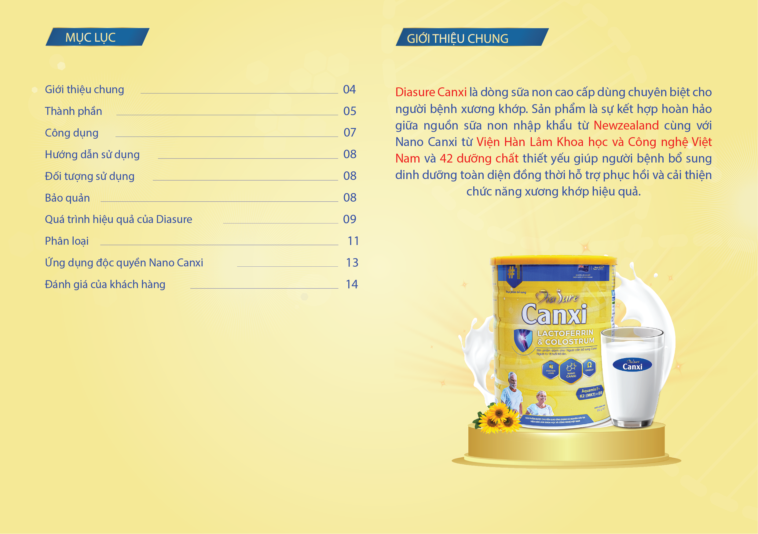 Sữa Non Diasure 850G bổ sung thêm Nano Canxi, Omega3, Protein HMB - Sữa chuyên dùng cho người tiểu đường