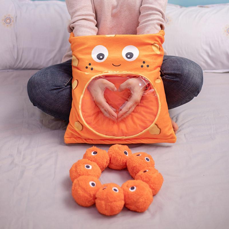 6/9 Chiếc Túi Nhảm Puffs Đồ Chơi Nhồi Bông Mềm Ăn Sáng Tạo Gối Sang Trọng Puff Đồ Chơi Trẻ Em đồ Chơi Sinh Nhật Quà Tặng Giáng Sinh
