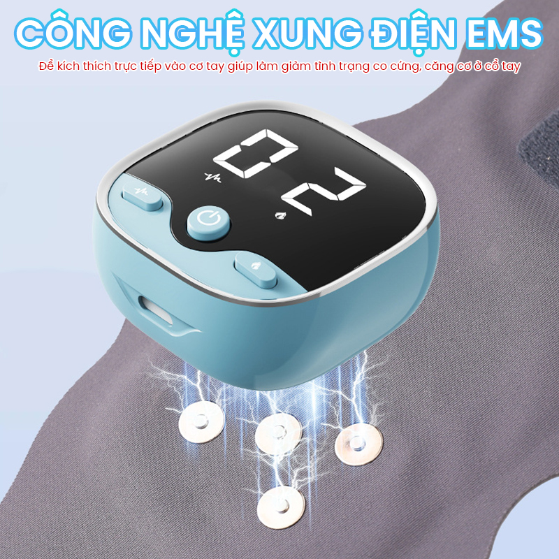 Máy massage cổ tay Nikio XY-02 kết hợp băng quấn massage nhiêt nóng cổ tay tiện lợi