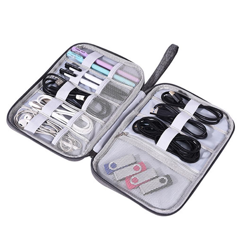 Portable Electronic Cable Organizer Bags USB Charger Storage Cases