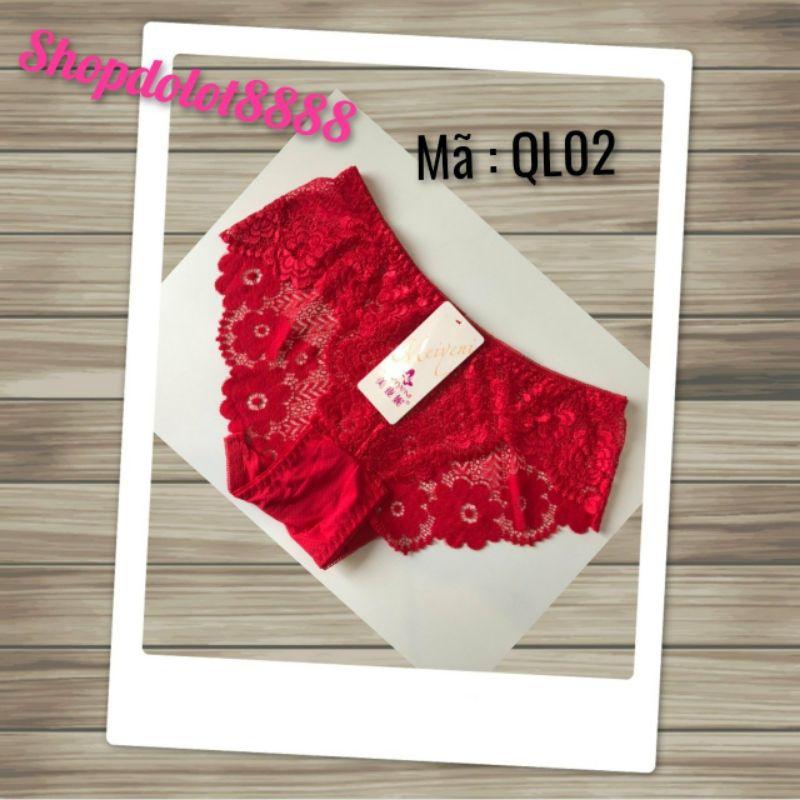 Combo 10 Quần lót ren chất liệu cotton co giãn tốt mã đặt hàng QL02