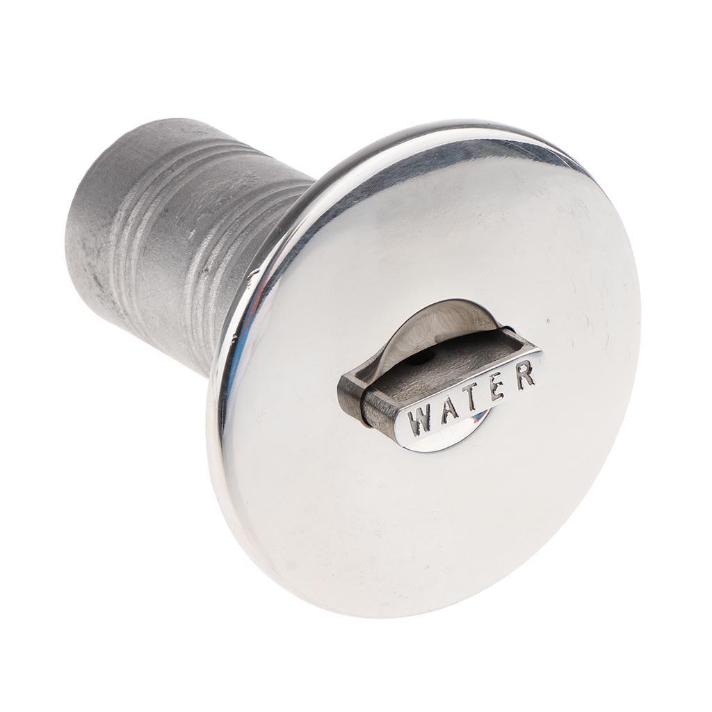 Practical Boat Deck Fill / Filler Keyless Cap 1-1/2 Inch  316 Stainless Steel
