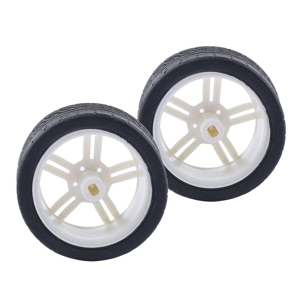 For Compatible Kits Smart Robot - 12 Pcs Smart Robot Car Tyres Wheels For TT Motor Chassis - 12x Smart robot car wheels