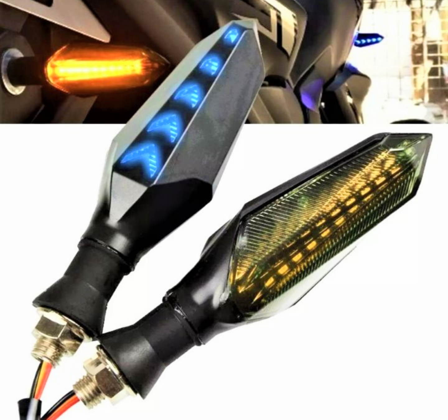 ĐẲNG CẤP VỚI 2 ĐÈN LED XIN NHAN TÍN HIỆU CHẠY ĐUỔI AUDI LẮP XE MÁY CỰC ĐẸP