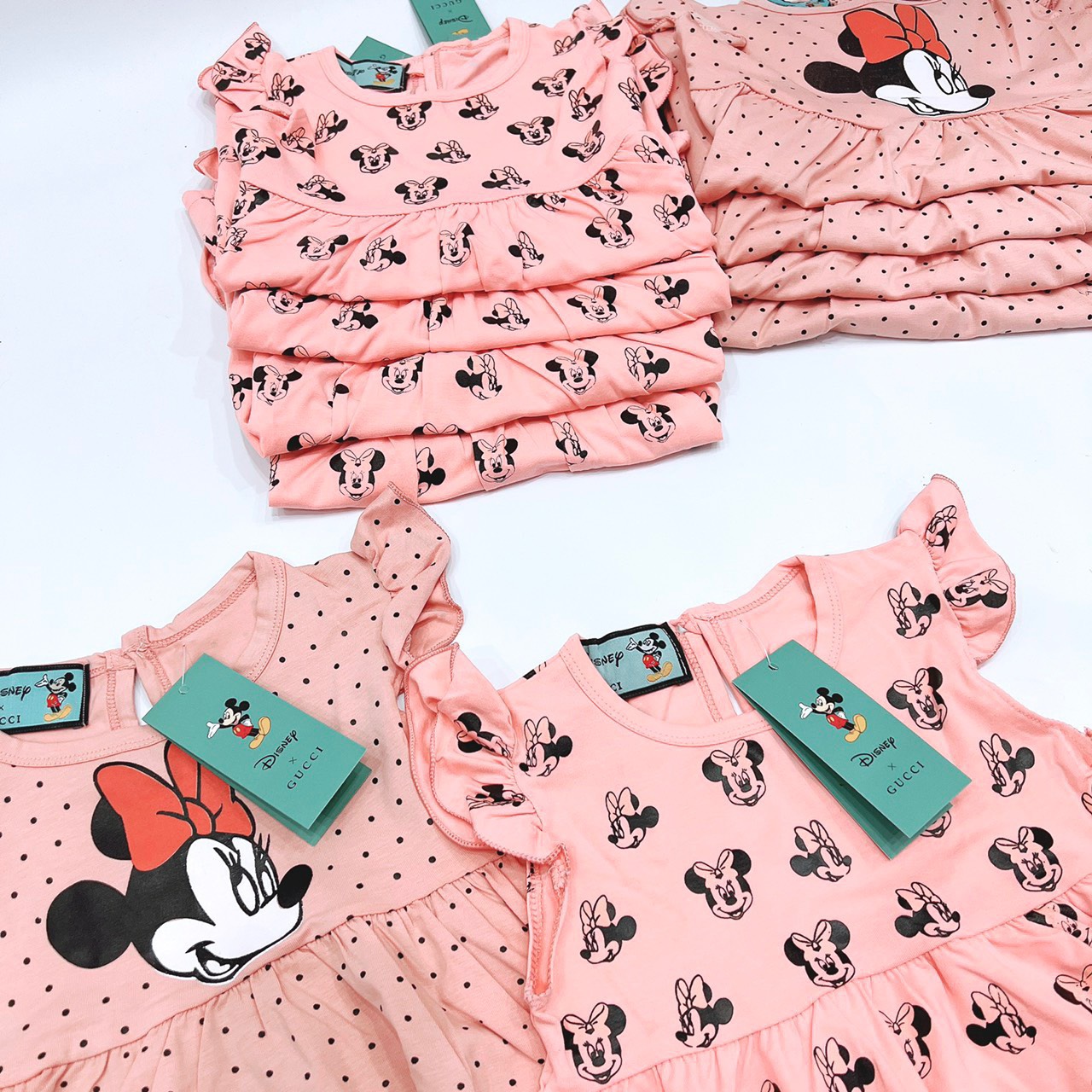 SET 2 VÁY MICKEY THUN CỘC TAY MÙA HÈ CHO BÉ GÁI SIÊU XINH, CHẤT VẢI MỊN COTTON 4C CO GIÃN XINH XẮN