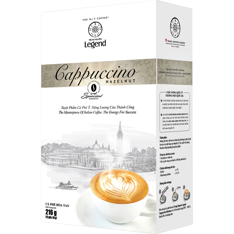 Cà Phê Trung Nguyên Legend G7 Cappuccino Hazelnut Hộp 12 Gói x 18G