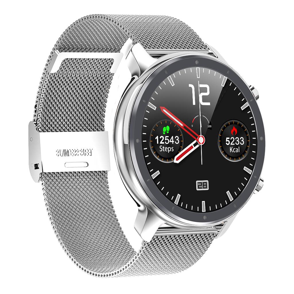 IP68 Sport Round Bluetooth 4.0 ECG PPG Smart Watch