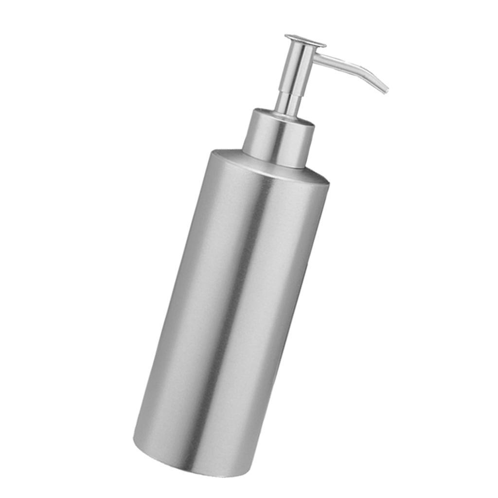 Silver Countertop Soap Dispensers Lotion Bottle with Rust Proof Stainless Steel Pump, Lotion/Soap Dispenser for Kitchen or Bathroom