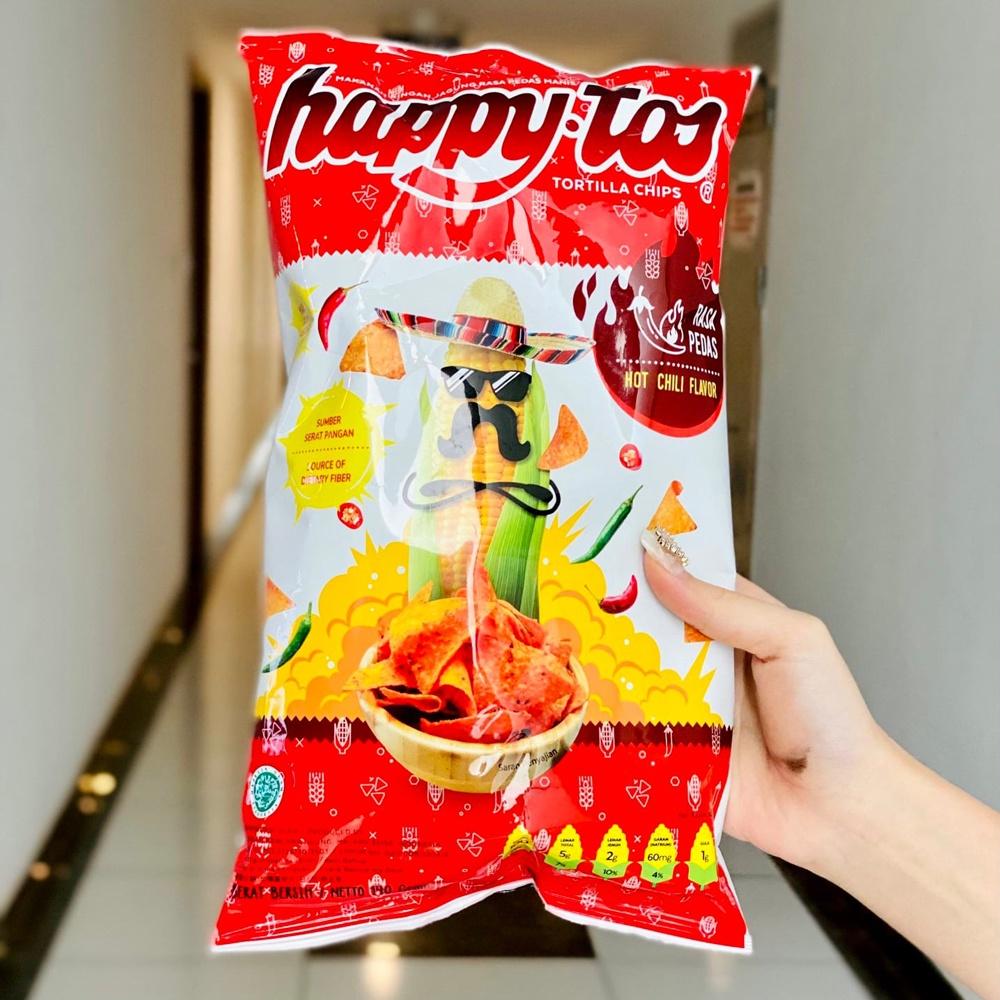 Snack Bắp Ăn Liền Happy Tos Bắp Vị Cay Ngọt Gói 140g - Nhập Khẩu Indonesia