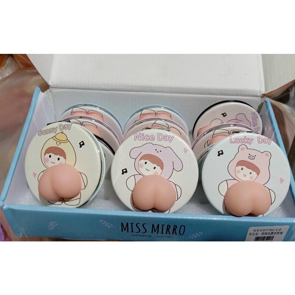 Gương mini 2 mặt Mochi hình mông siêu cute