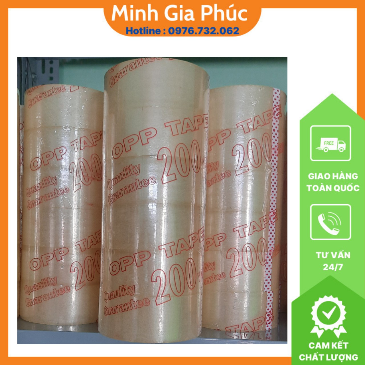 Băng keo 48 mm 200yard 1,8kg lỗi 5mm
