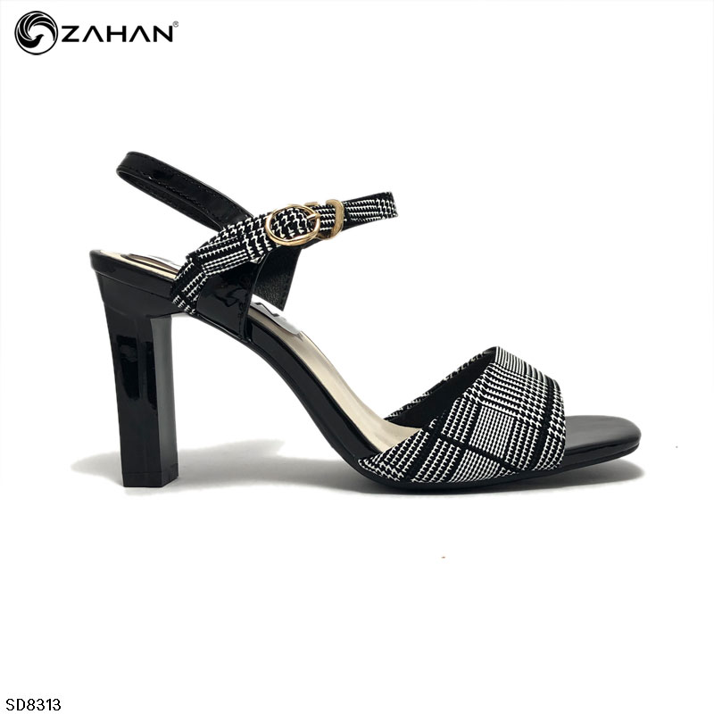 Sandal nỉ kẻ 7 cm SD8313